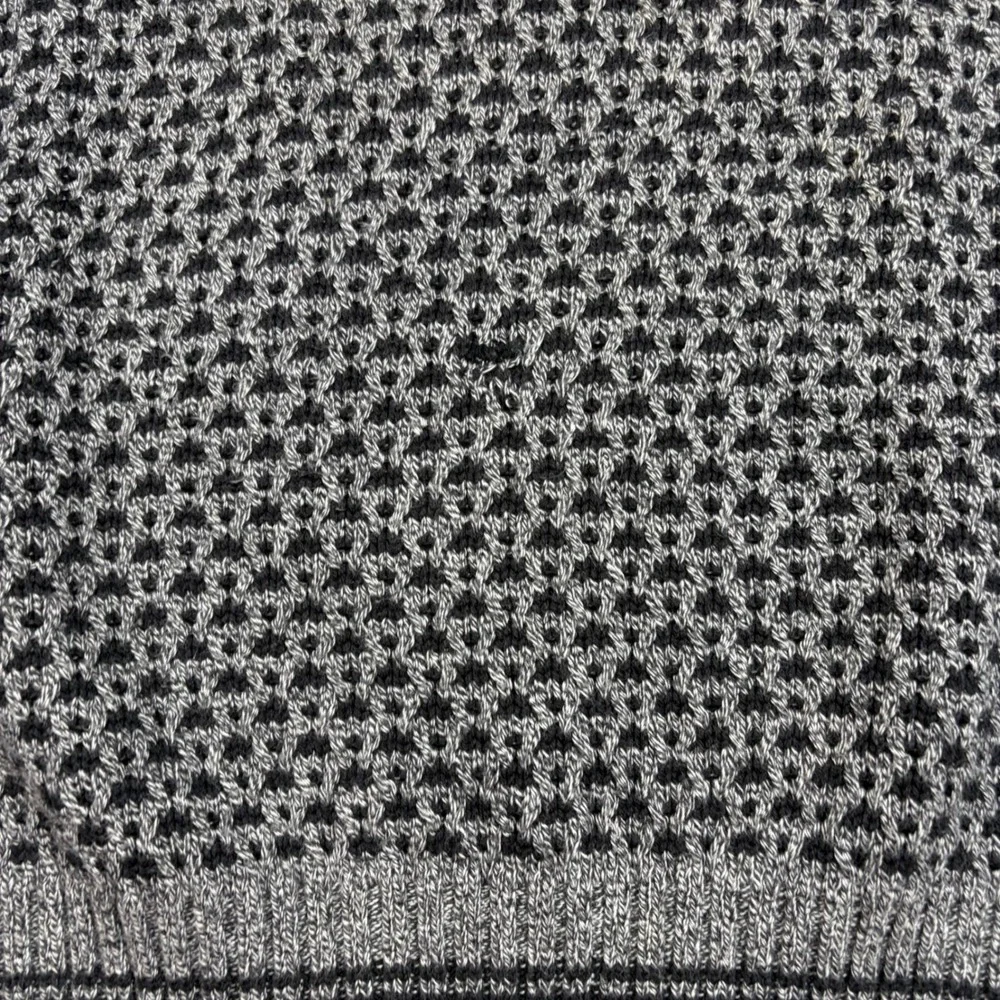 Vintage Jantzen‎ Sweater Men's M 90s Made in USA Geometric Knit Crewneck Gray